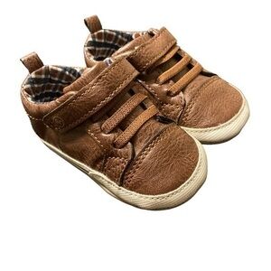 Surprize By Stride Rite flexible sole brown high tops shoes for 6-12 months Boys